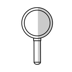 magnifying glass icon over white background. vector illustration