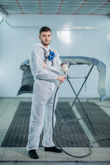 Repair and painting car car mechanic