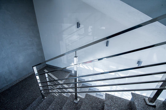 Metal stairs in the interior