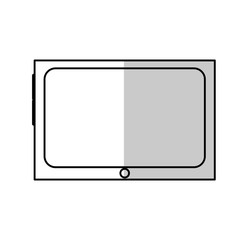 tablet device icon over white background. vector illustration