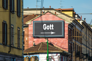 Obraz premium Schild 215 - Gott