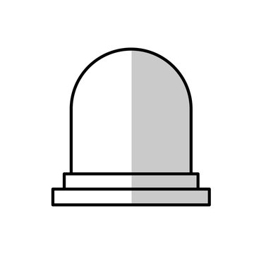 recommend clip art: siren device icon over white background. vector illustration