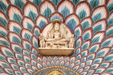 Lotus Gate at the Chandra Mahal, Jaipur City Palace in Jaipur, Rajasthan, India