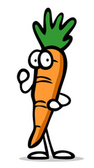 Cartoon Kartotte als Figur mit Armen und Beinen