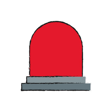 recommend clip art: siren device icon over white background. vector illustration