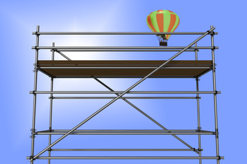 Scaffolding, 3d illustration