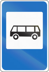 Belarusian road sign - A bus stop