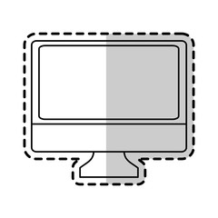 desk computer icon image vector illustration design 