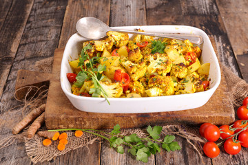 baked cauliflower with curcuma