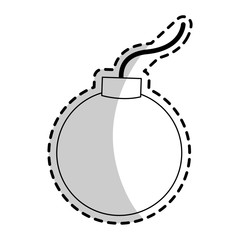 single bomb icon image vector illustration design 