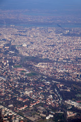 Aerial view of Belgrade, capital of Serbia