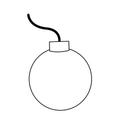 single bomb icon image vector illustration design 