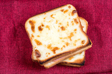 Homemade french toast with Butter and Ice cream