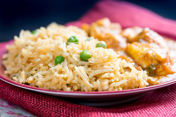 Handmade Indian curry chicken rice