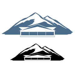 Logo hotel in the mountains