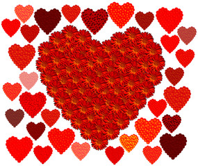 Marigold Red Heart & Hearts