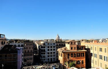 Obraz premium スペイン階段からの朝の眺望