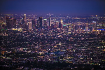 Schilderijen op glas Los Angeles cityscape © oneinchpunch