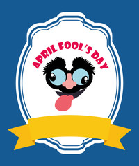 april fools day card invitation vector illustration eps 10