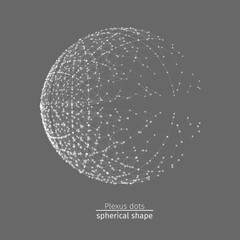 Plexus of darkness planet round light white grey