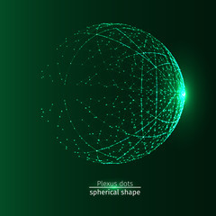 Plexus of darkness planet round light green