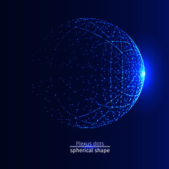 Plexus of darkness planet round light blue