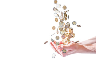 Easy money on a white background