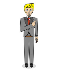 comic man pop art business vector illustration eps 10