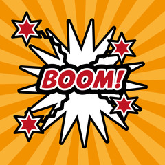 pop art boom comic bubble speech explotion vector illustration eps 10