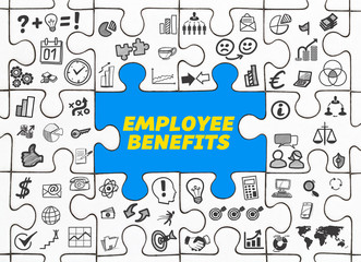 Employee Benefits / Puzzle mit Symbole