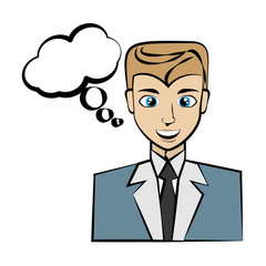 comic man bubble speech vector illustration eps 10