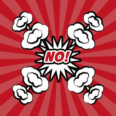 no pop art comic bubble speech vector illustration eps 10