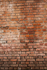 Background of old vintage dirty brick wall with, texture