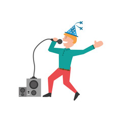 man party dance celebration vector illustration eps 10