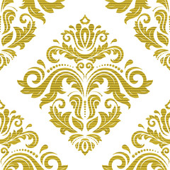 Seamless baroque pattern. Traditional classic orient golden ornament