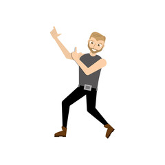 man party dance celebration vector illustration eps 10