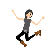 cheerful woman party celebration vector illustration eps 10