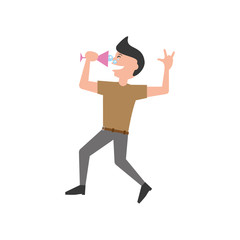 man party dance celebration vector illustration eps 10