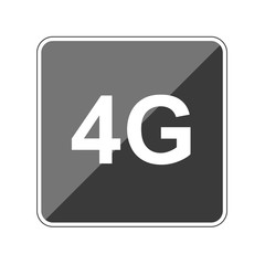 App Button schwarz reflektierend - 4G