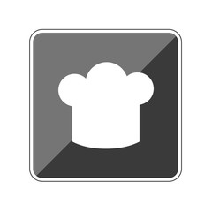 App Button schwarz reflektierend - Kochmütze Küche