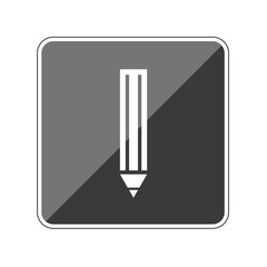 App Button schwarz reflektierend - Stift senkrecht