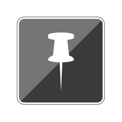 App Button schwarz reflektierend - Pinnwand Nadel