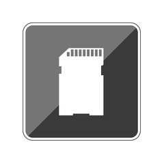 App Button schwarz reflektierend - Speicherkarte