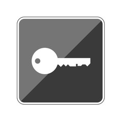 App Button schwarz reflektierend - Schlüssel modern