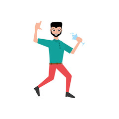 man party dance celebration vector illustration eps 10