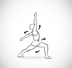 Types of exercises - illustration vector 