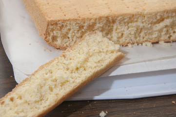 Texture of yellow cake