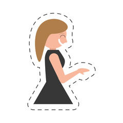 cheerful woman party celebration vector illustration eps 10