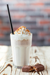 Milkshake and a candy