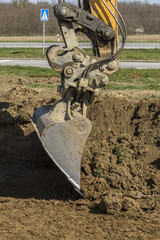 excavator bucket digging